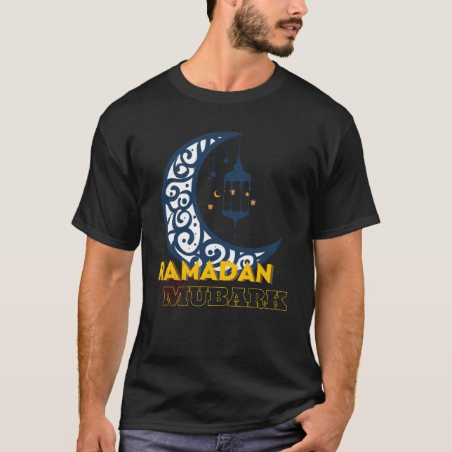 Ramadan Kareem-Ramadan Mubark | Camisa T islâmica (Frente)