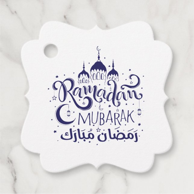 Ramadan Mubarak - Etiqueta do Presente (Frente)