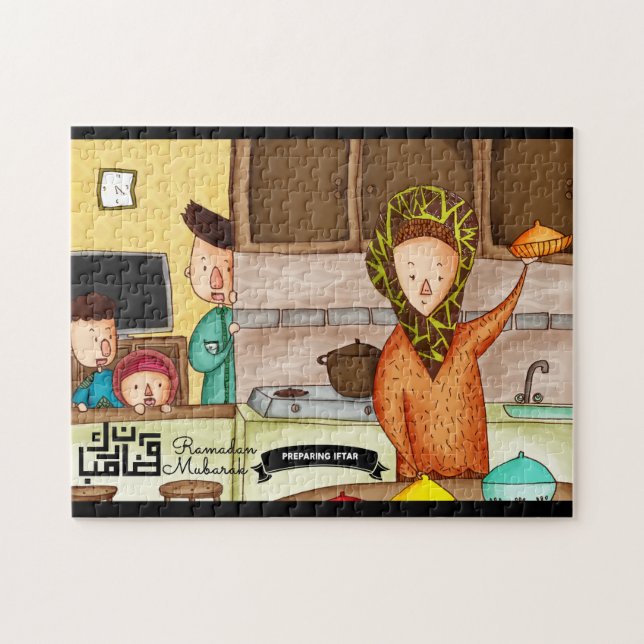 Ramadan Quebra-cabeça preparando Iftar (Horizontal)
