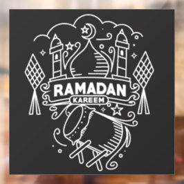 Ramadão Kareem Moderno Preto e Branco