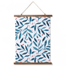 Ramais bonito de aquarelas - turquesa e vermelho