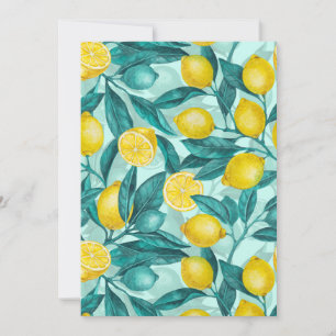 Ramais de limão em azul e amarelo