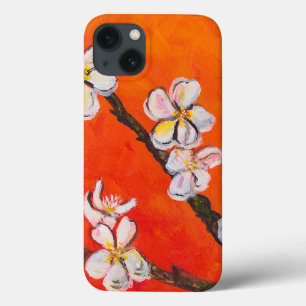 Ramal branco florescente em primavera