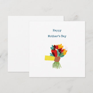 Ramalhete Floral Fantasia Cartão do Dia das Mães