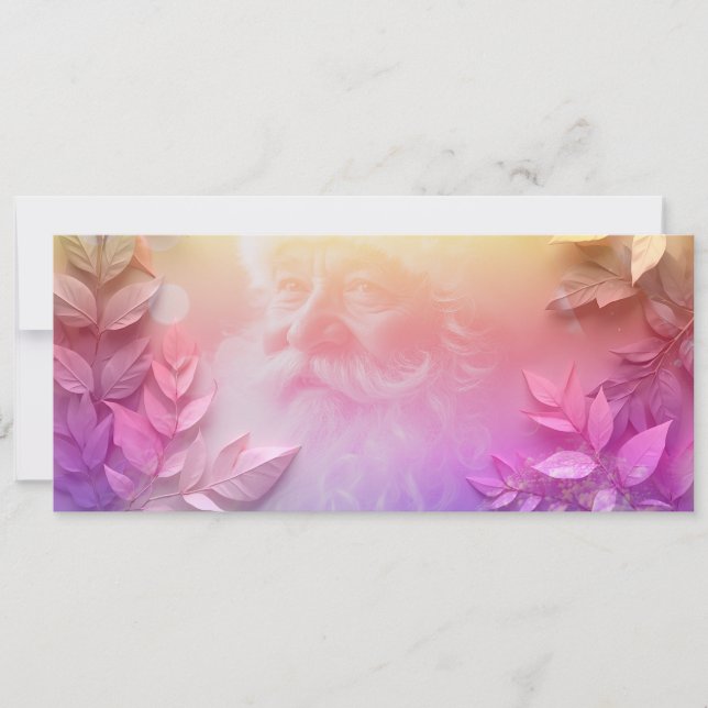 Rameaux de fleurs et père noël (Frente)