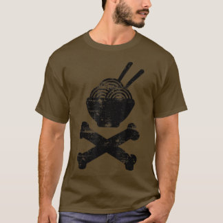 Ramen Crossbones camisa de colheita