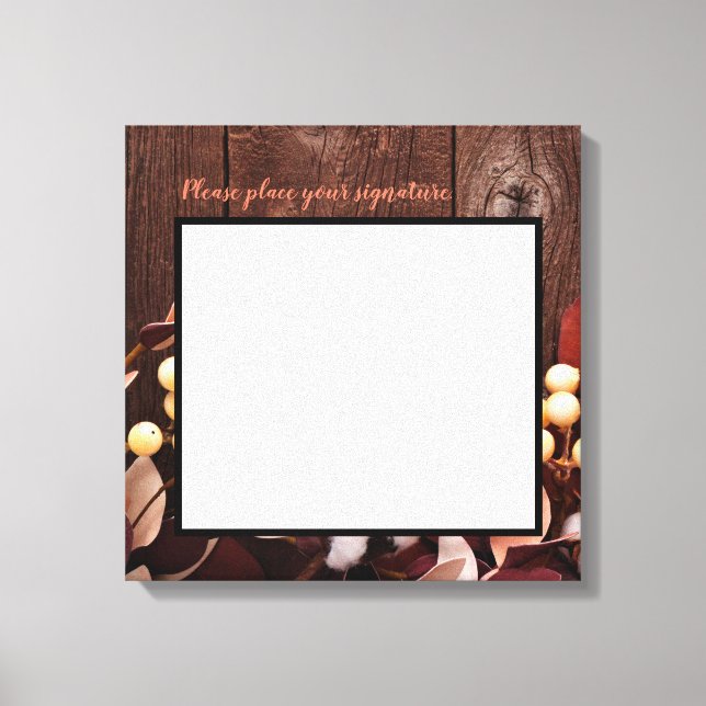 Ramificação de Algodão da Canvas de Assinatura de  (Frente)