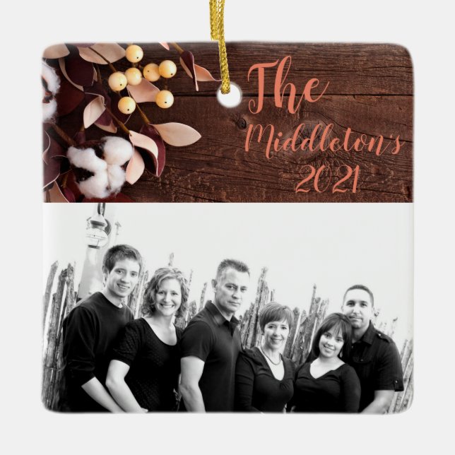 Ramificação de Algodão do Ornamento XMAS Personali (Frente)