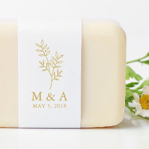 Ramificação Rústica Carimbo de Borracha Monograma 