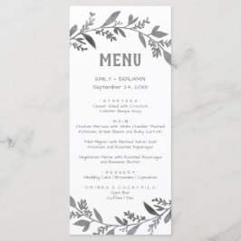 Ramificações Curvas | Placa do menu Janto prateado