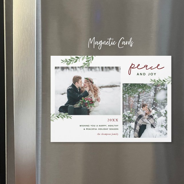 Ramificações verdes 2 Cartão de feriado magnético  (Criador carregado)