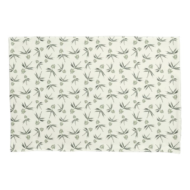 Ramificações verdes amigáveis no creme - padrão pe (Frente)