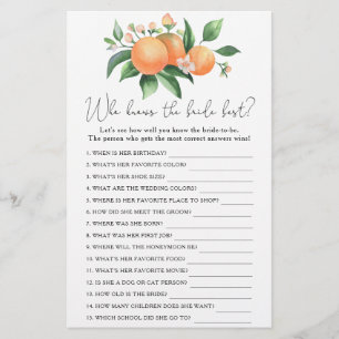 Ramo das laranjas - Quem conhece a melhor noiva