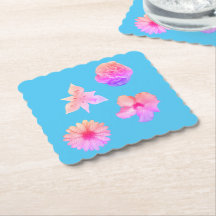 Ramo de Flores Pastel Porta-Copos de Papel