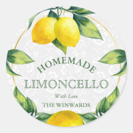 Ramo de Limão Etiqueta de Limoncello Caseiro