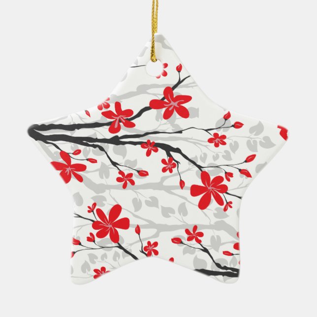 Ramo de Magnolia e ornamento personalizado de flor (Frente)