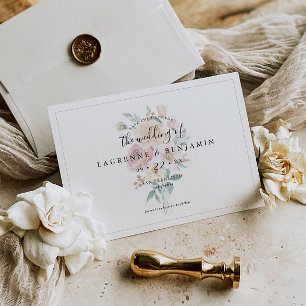 Ramo de Noiva - Cartão de Save The Date - Flores M