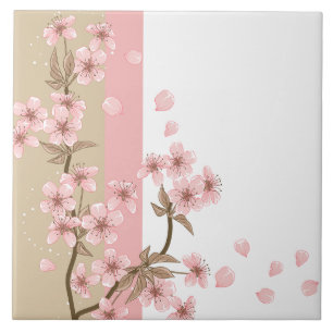 Ramo Elegante de Flor de Cerejeira Rosa