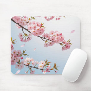 Ramo Floral de Sakura Japonês Mouse Pad