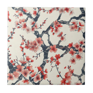 Ramos de Flor de Cerejeira Coral Marfim Floral Asi