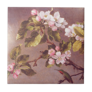 Ramos de Flor de Cerejeira Pedras Azulejo Cerâmico