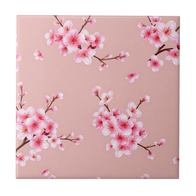 Ramos de Flor de Cerejeira Rosa Padrão (Frente)