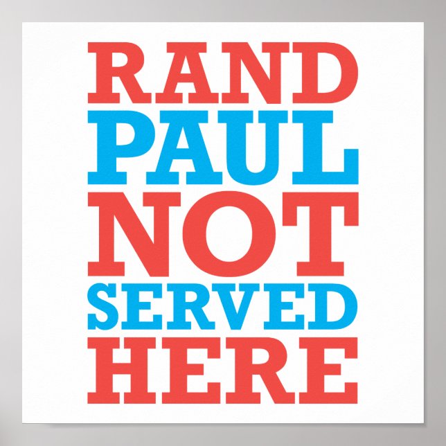 Rand Paul não serviu aqui poster patriota (Frente)