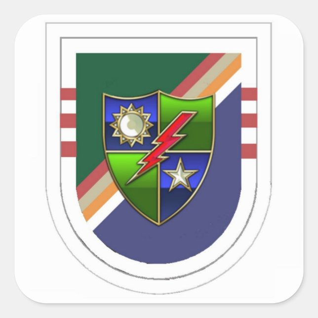 Ranger 3º Batalhão Beret Flash com adesivos DUI (Frente)