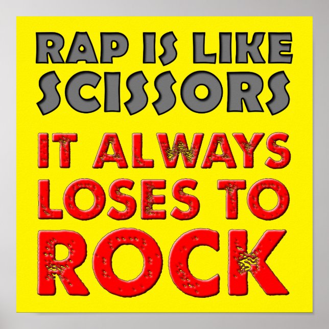 Rap contra Rock Paper Scissors - Sinal de Poster e (Frente)