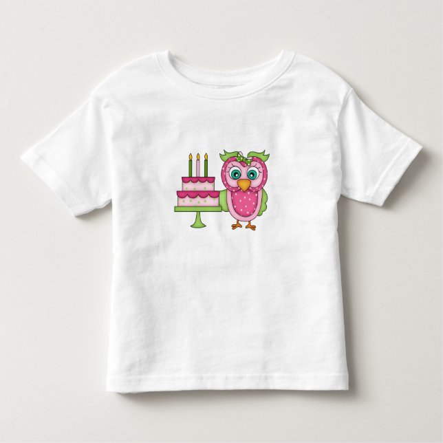 Rapariga 2T ~ Camiseta de Aniversário Rosa (Frente)