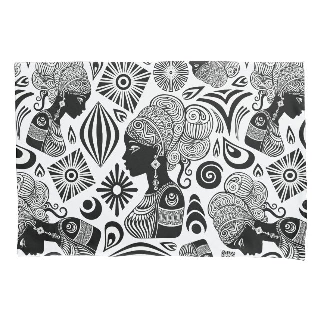 Rapariga africana Retrato Tribal Tatuagem (Frente)