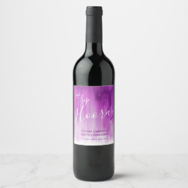 Rapariga casamentos rótulos de vinho roxo malva