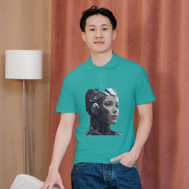 Rapariga com Camisa de Inteligência Artificial (Criador carregado)