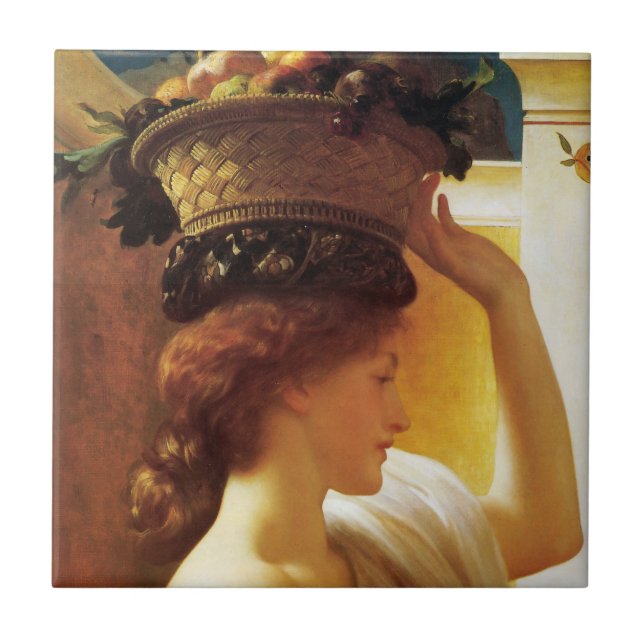 Rapariga com cesta de Fruta (por Frederic Leighton (Frente)