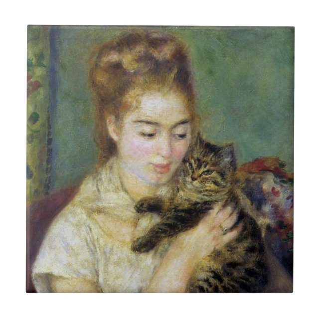 Rapariga com Gato por Renoir (Frente)