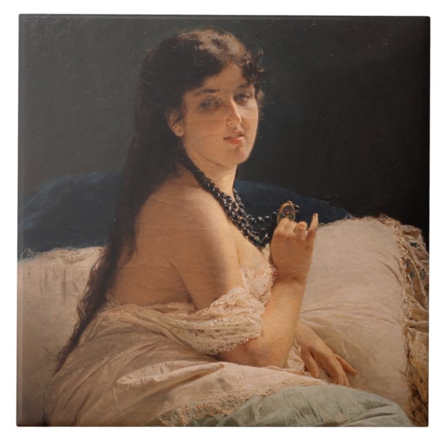 Rapariga com Medalhão (por Gerolamo Induno) (Frente)