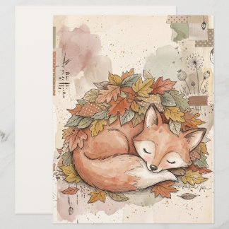 Rapariga da Floresta de Outono & Arte de Scrapbook