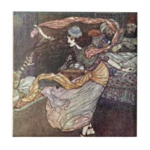 Rapariga das Noites Árabe com Escarpas Ilustra