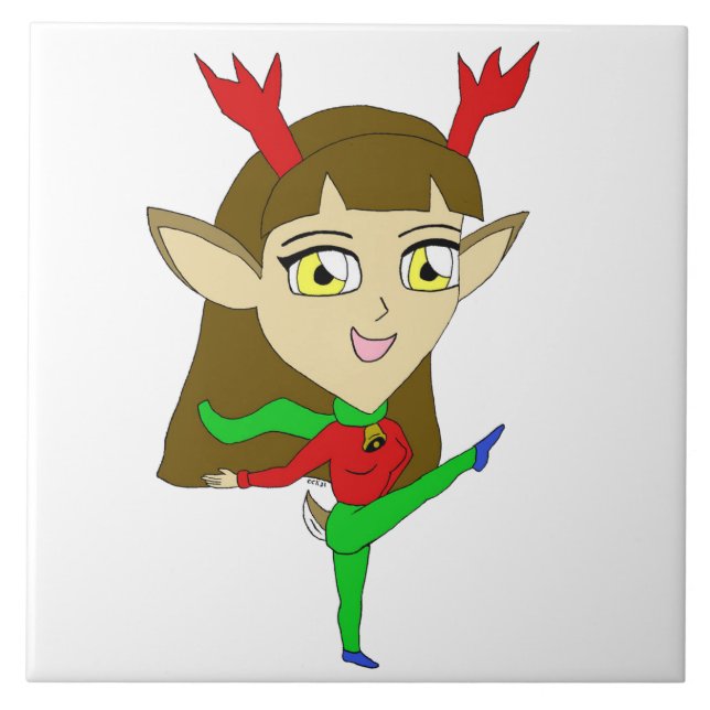 rapariga das renas dançantes de chibi (Frente)