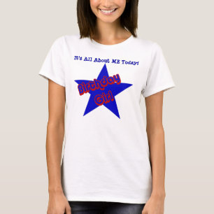 Rapariga De Aniversário Sobre Minha Camiseta Engr