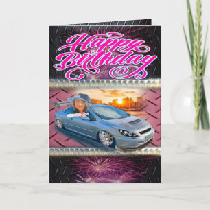 Rapariga de cartões de aniversário