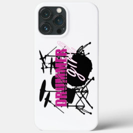 Rapariga de Drummer com Texto Roxo e Grungue Negro