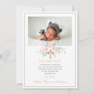 Rapariga de Rosa de Cartões de agradecimentos bati