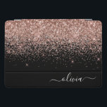 Rapariga do Monograma de Script Brilhante Cor-de-r<br><div class="desc">Rosa Dourado - Caixa de Laptop do Nome do Monograma do Script Glitter Glitter Glitter de Espelhamento Rosa e Preto. Isto faz o doce e perfeito aniversário de 16 anos, casamento, chá de panela, aniversário, chá de fraldas ou festa de solteira presente para alguém que ama luxo de luxo e...</div>