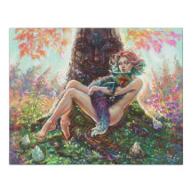 Rapariga e a magia fantasia da arte mágica florest