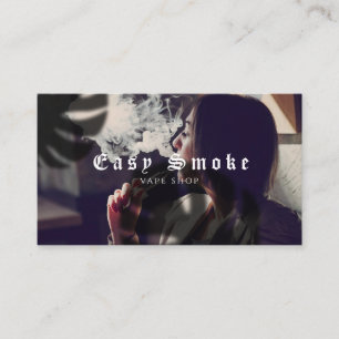 Rapariga Fumaça Compra Cartão de visita