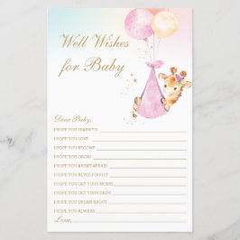 Rapariga Giraffe Bem Deseja Atividade de Chá de fr