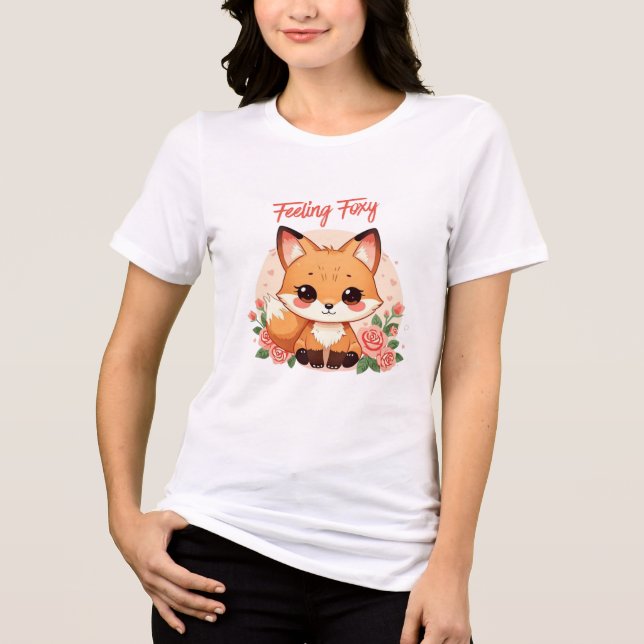 Rapariga Kawaii Fofa Com Rosas – Sentindo-se Ardil (Frente)
