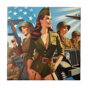 Rapariga Militar Vintage