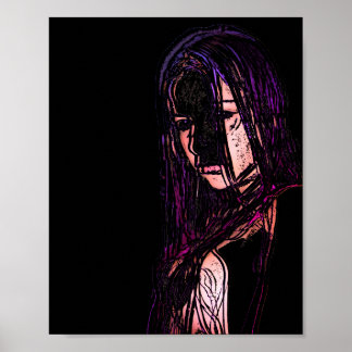Rapariga na Poster das Trevas